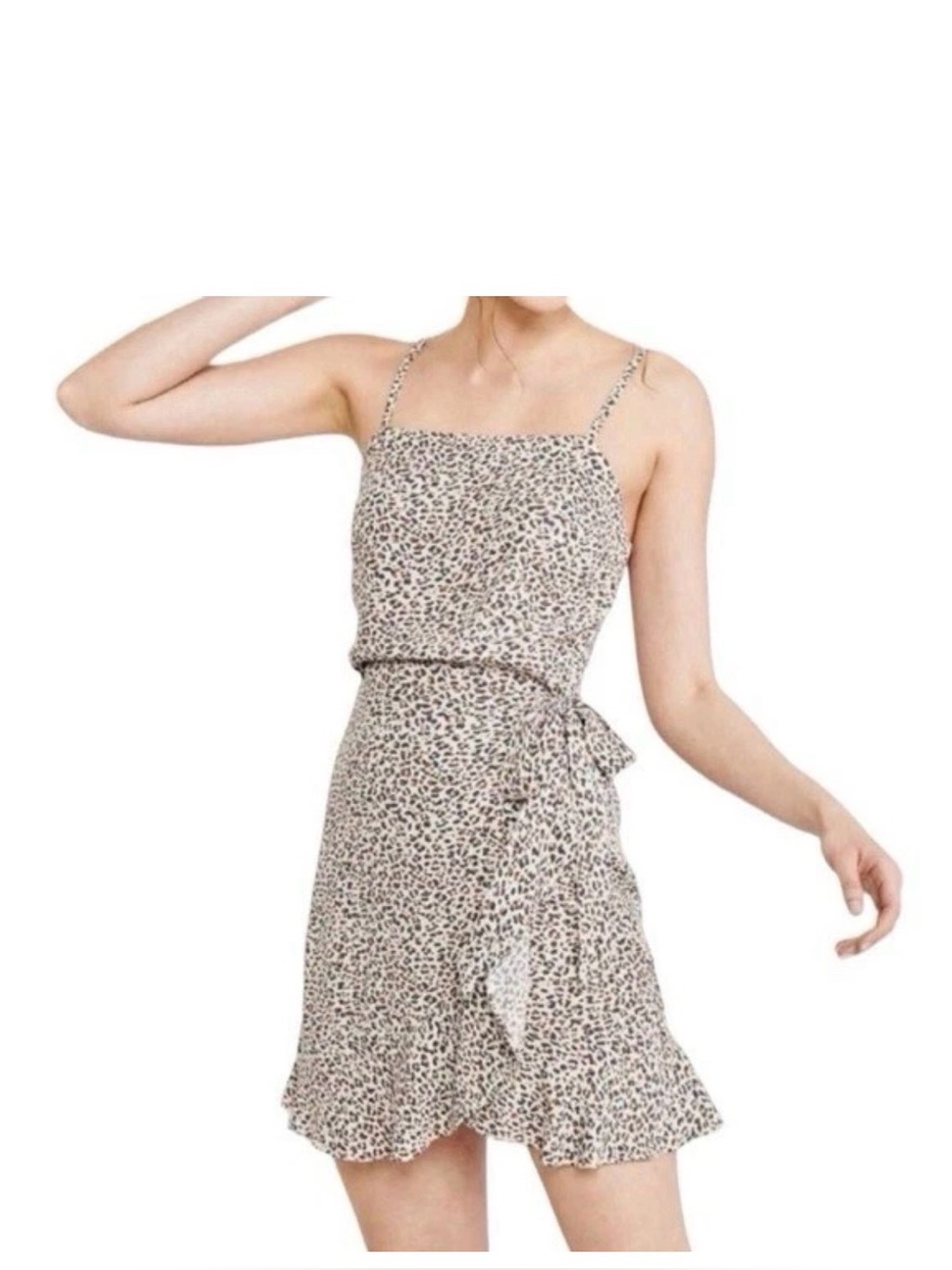 Women’s Abercrombie & Fitch Leopard Wrap Mini Dress Size XS